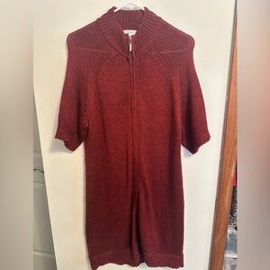 Coldwater Creek Knit Sweater Duster Zip Front | Size M